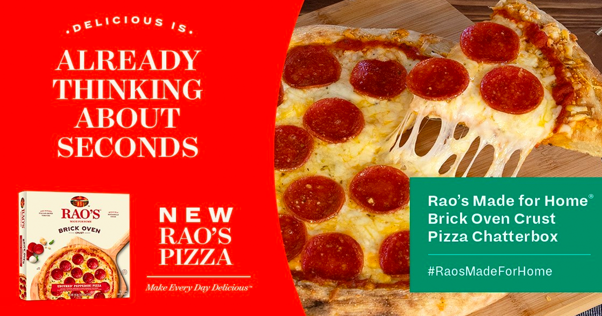 Apply to be a Rao's Made for Home Brick Oven Crust Pizza Chatterbox with Ripple Street