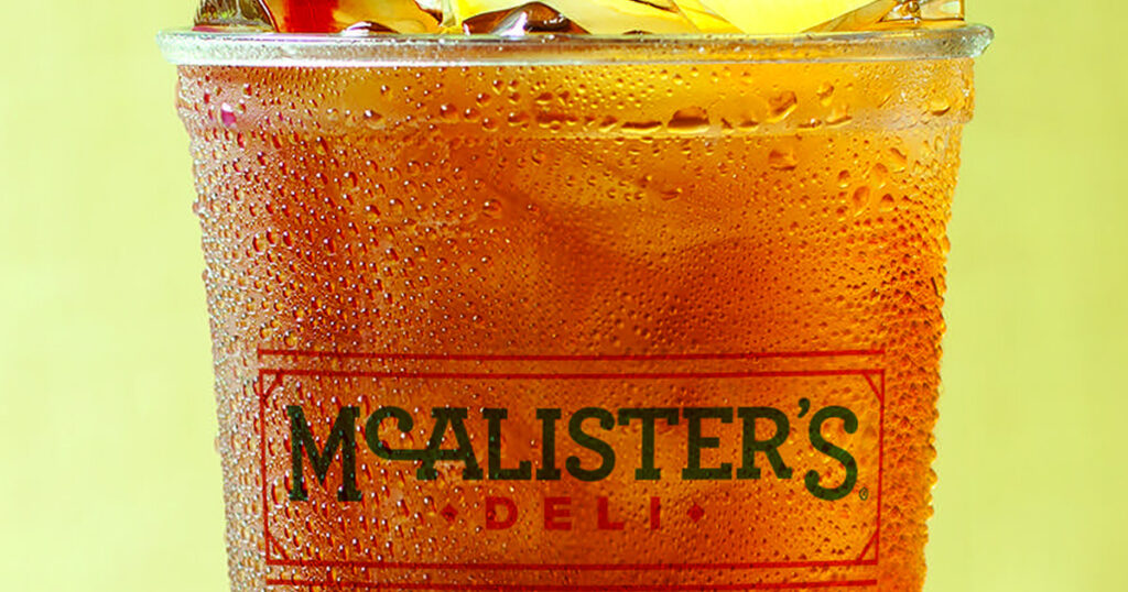 Free 32oz Sweet Tea at McAlister's Deli Today, July 20th