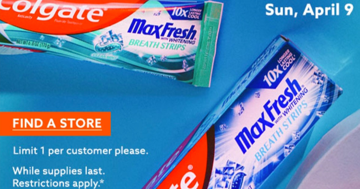 Free 6oz Colgate Max Fresh Toothpaste at Big Lots