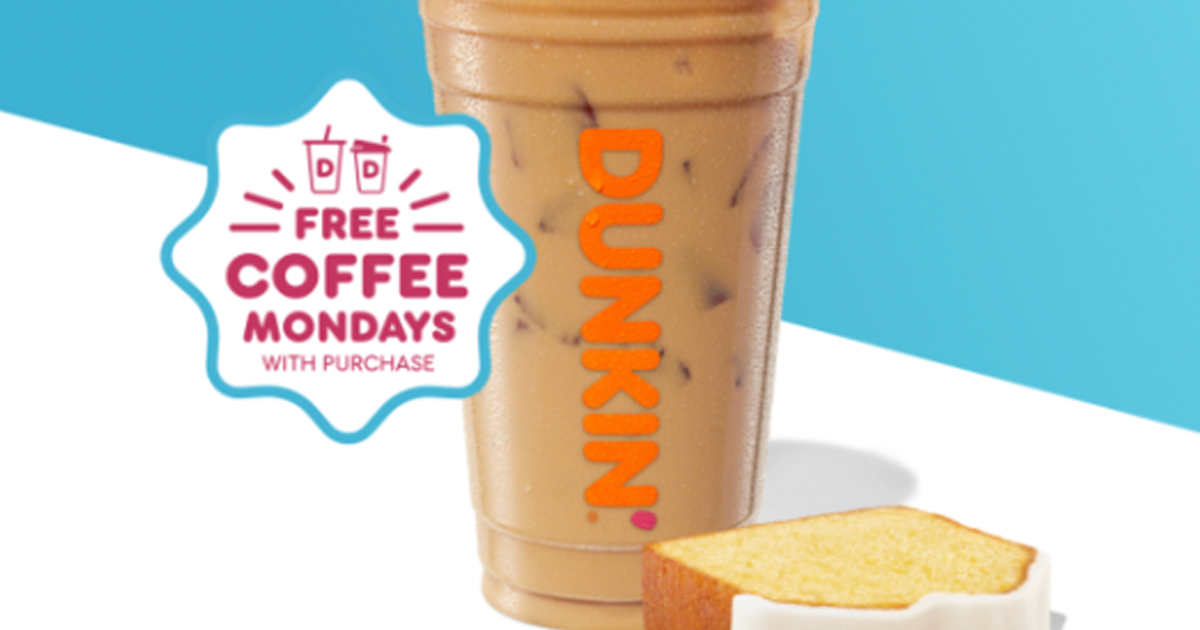 Free Coffee at Dunkin' Donuts Every Monday in June