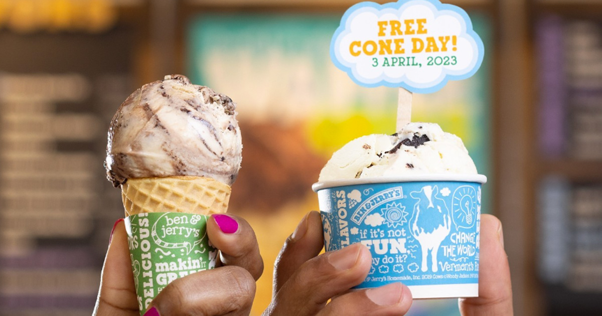 Free Cone at Ben & Jerry's on April 3, 2023
