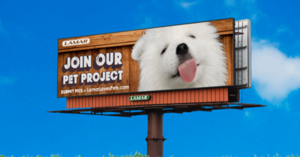 Free Personalized Lamar Billboard for National Pet Month