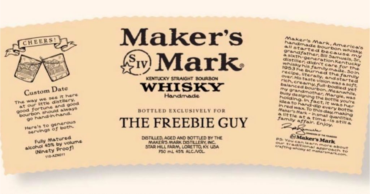FREE Personalized Maker's Mark Labels