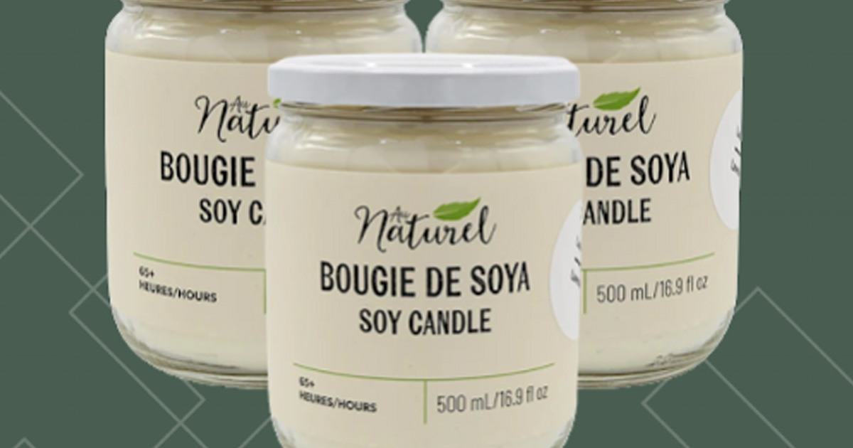 Free Sample of Au Naturel Large Soy Candle