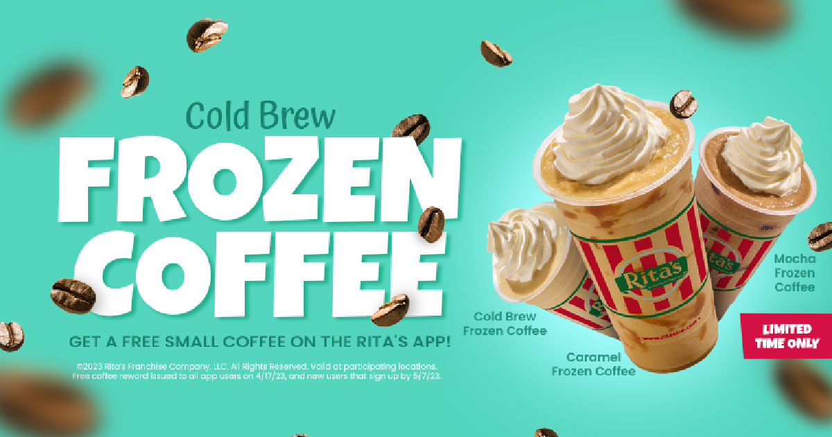 FREE Small Frozen Coffee or Small Ice at Rita's Ice