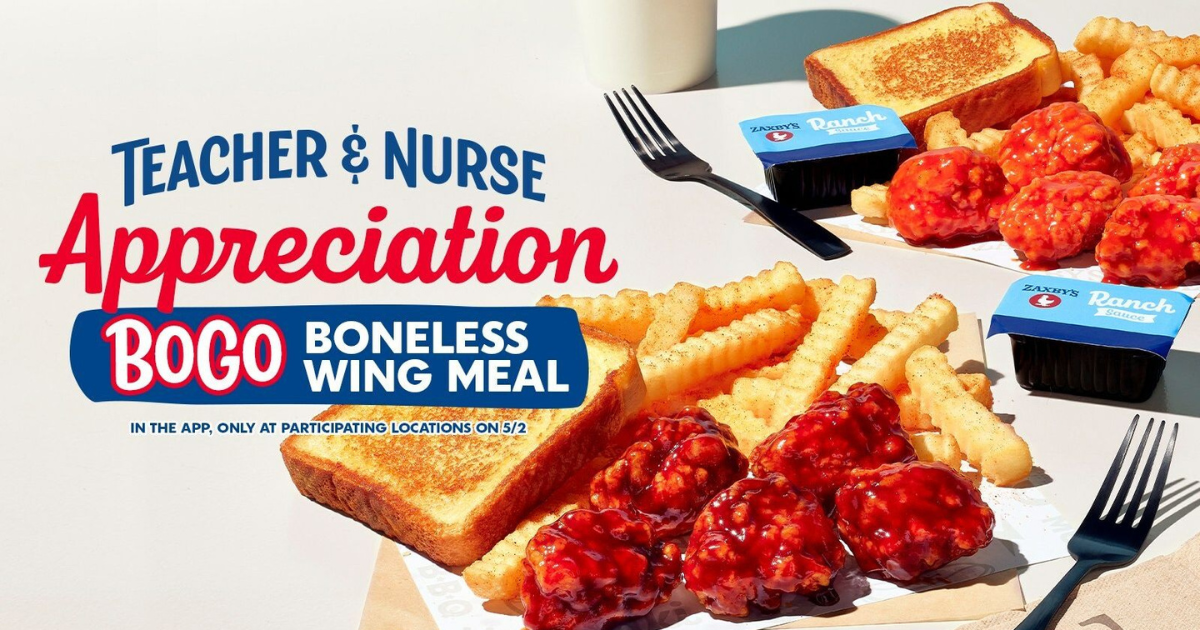 Zaxby's Teacher & Nurse Appreciation Offer