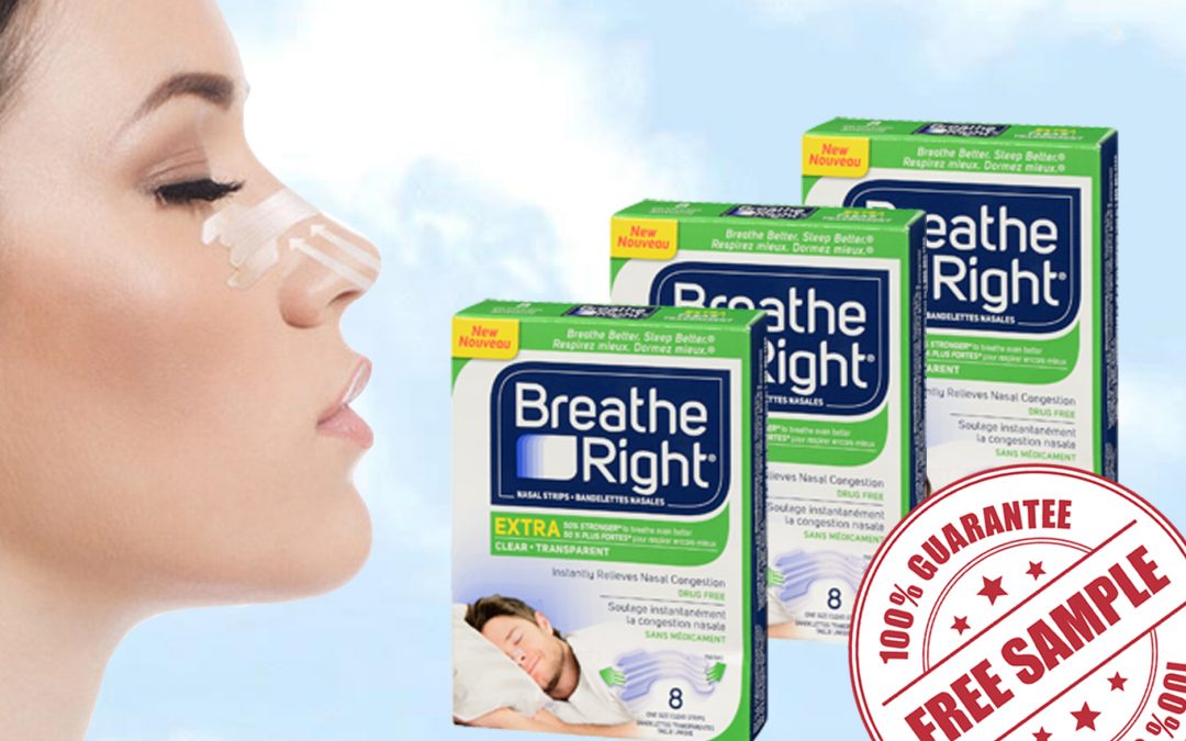 FREE SAMPLE OF BREATH RIGHT EXTRA CLEAR NASAL STRIPS